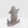 Halloween Ghost Figurine, Spooky Scream Face Ghost Resin Statue for Indoor Shelf, Tabletop Centerpiece, Home Office Decor