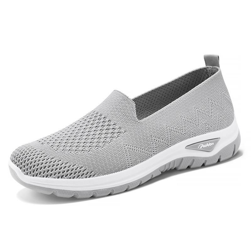 Summer Knitted Mesh Sneakers for Women Non Slip Walking Shoes Breathable Work Running Shoes Women's Casual Comfortable Lightweight Workout Shoes