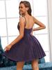 Ever-Pretty Girl's Fancy Shiny Deep V Neck Above Knee Length Homecoming Prom Dress