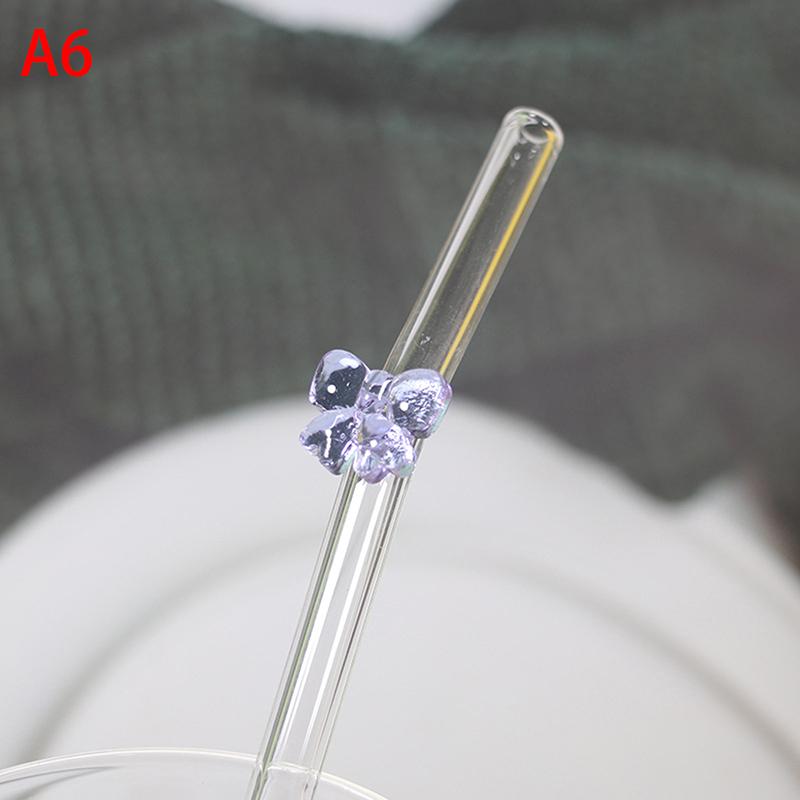 

1 шт. 8 мм стеклянная соломинка, многоразовые питьевые соломинки милая бабочка термостойкая соломинка для фестиваля вечеринки свадьбы коктейль бара пляжа