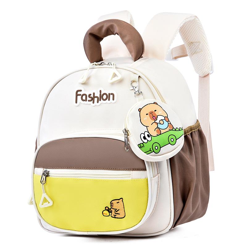 New kindergarten small schoolbag boys and girls backpack cartoon cute super light load reduction large capacity casual backpack