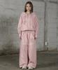 EUCT Scattered Logo Lettering Sweatpants - Pink