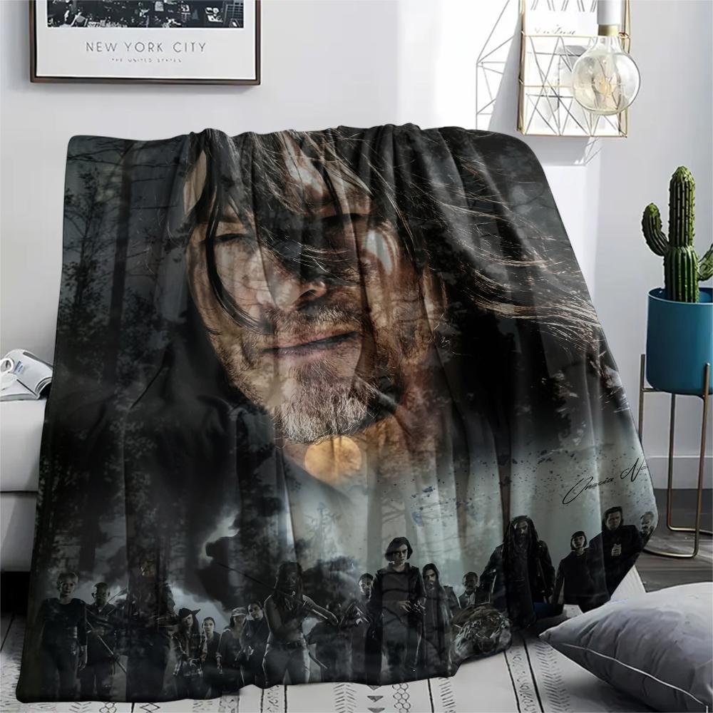 The Walking Dead, mönster Flanellduk, Hög kvalitet Bekväm för Alla Årstider, Heminredning, Värme och Komfort, Perfekt för Gåvor.