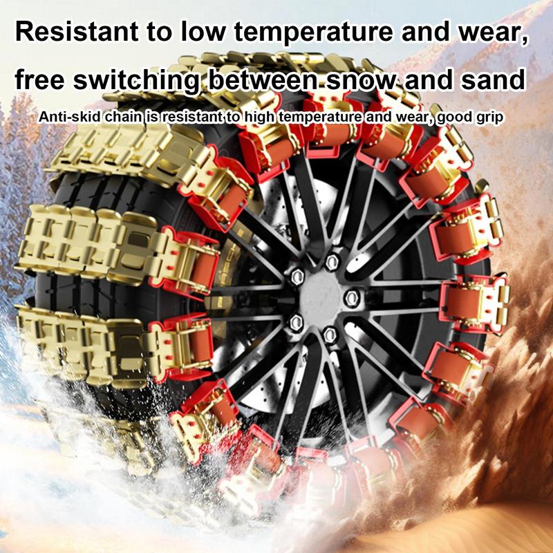 Anti-Rutsch-Ketten Autorad-Notfallreifenkette Drachenklauentyp Metall-Rasenmäher-Reifenketten Winter-Auto-Notfallwerkzeuge