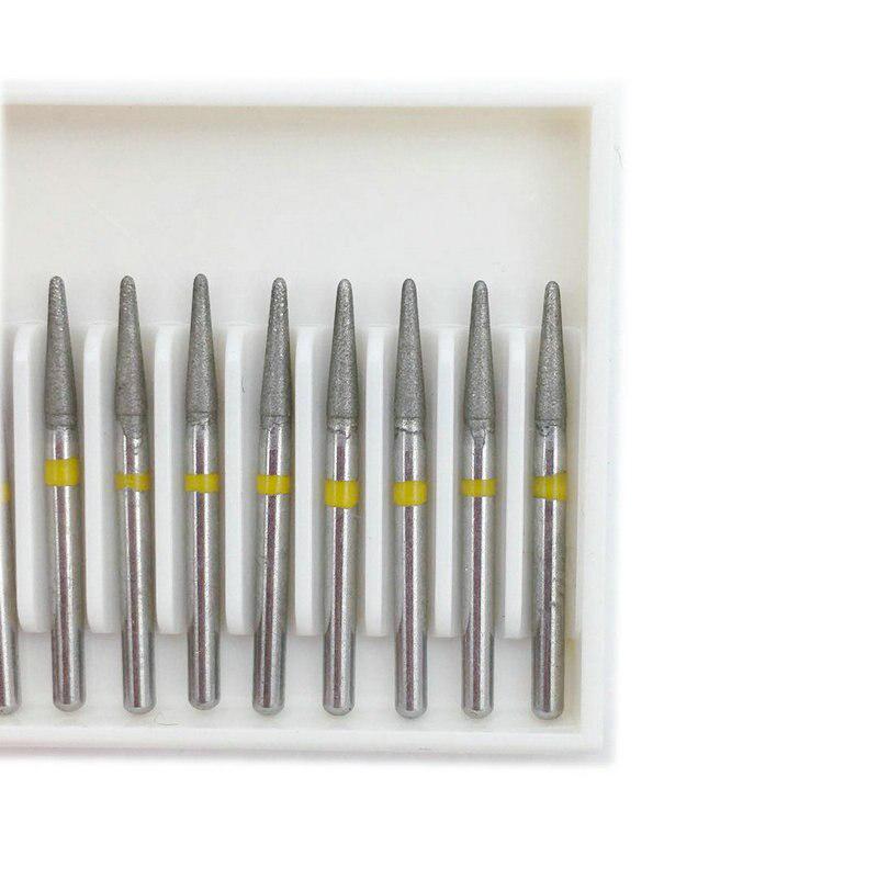 Fraises dentaires diamantées, 10 pièces, fraises dentaires pour pièces à main à grande vitesse, outil de dentiste FG 1.6mm TR-21EF