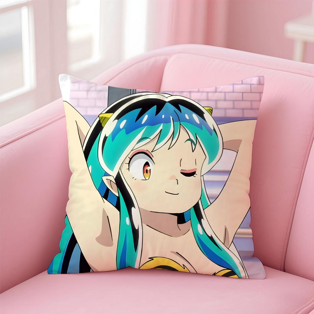 uUrusei Yatsura Pillow Anime Manga Cushion Cover Pillow Case Soft Friendly Fabric  Concealed Zipper