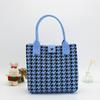 Tote Bag Houndstooth Handbags Large Capacity Shoulder Bag Simple Geometric Cloth Bag  Storage Bag