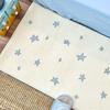 Soft Plush Bedroom Carpet Non-slip Blue Star Rug Comfortable Foot Mat for Girls Room Thick Home Decoration