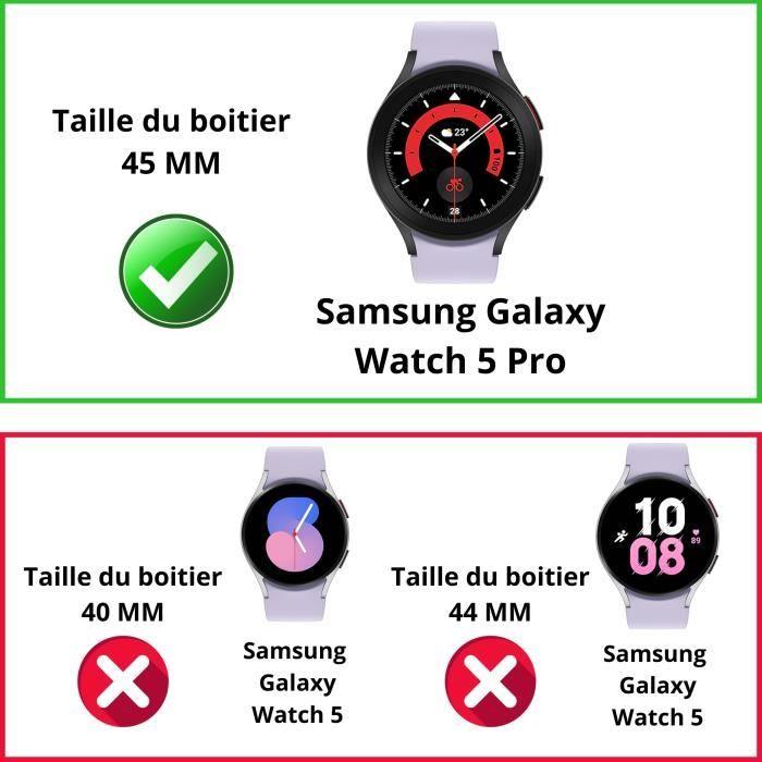 Gehärtetes Glas für Samsung Galaxy Watch 5 Pro 45mm [2er-Pack] Displayschutzfolie Uhr Kratzfest Phonillico®