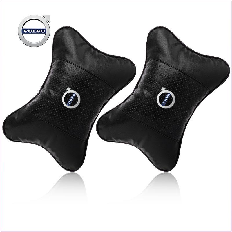 1Pcs Car Seat Headrest Auto Volvo Logo Neck Pillow Car Accessories for Volvo Xc90 S60 S80 Xc60 Xc70 Xc90 Fh V50 S40 C30