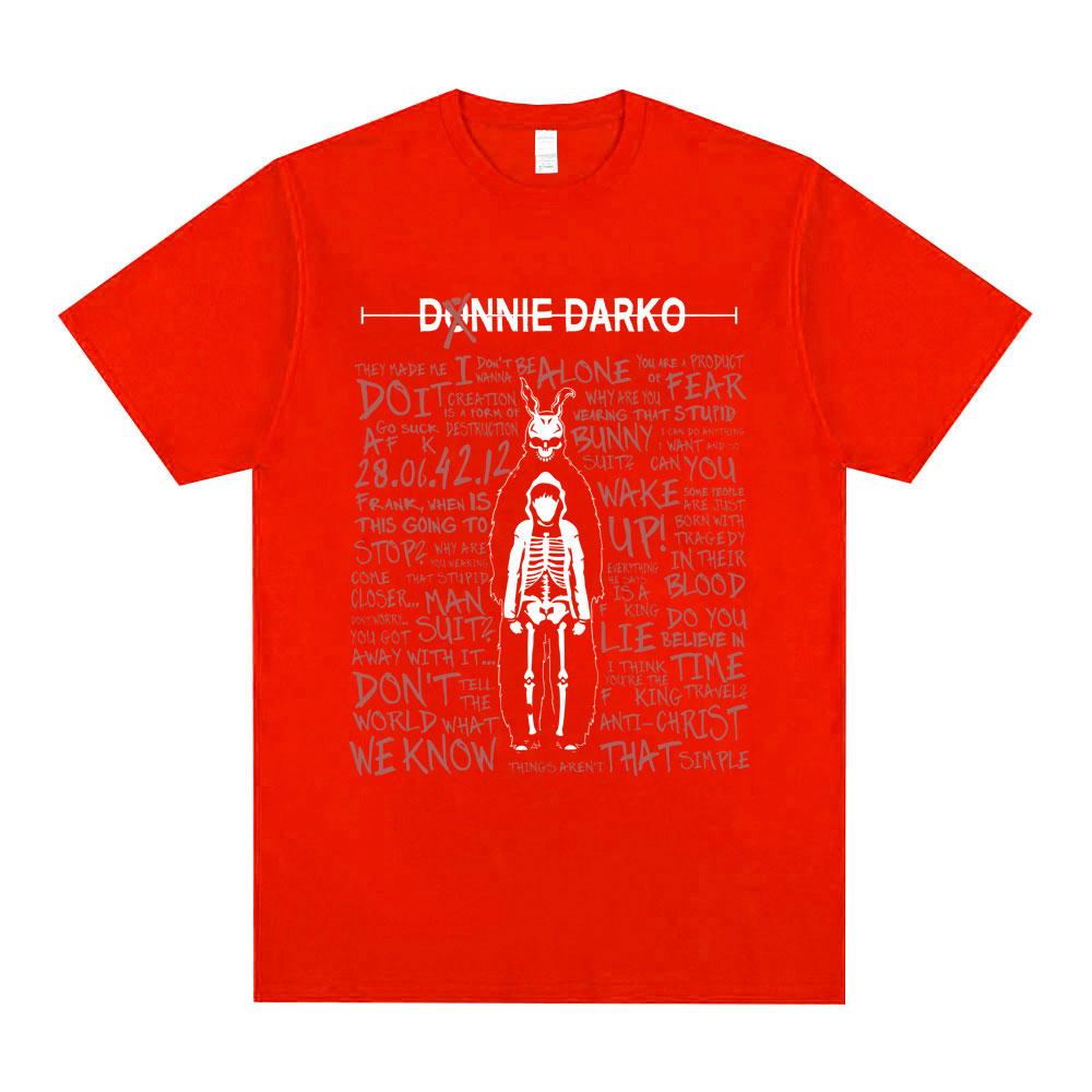 Film Donnie Darko Graficzny T-shirt Męski Damski Casualowy Bawełniany T-shirt Mężczyzna Gotycki Rockowy Klasyczny Vintage Krótki Rękaw T-shirt