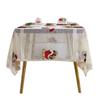 Santa Holiday Coffee Table Tablecloth Decoration Christmas Print Tablecloth Atmosphere Table Cloth Party