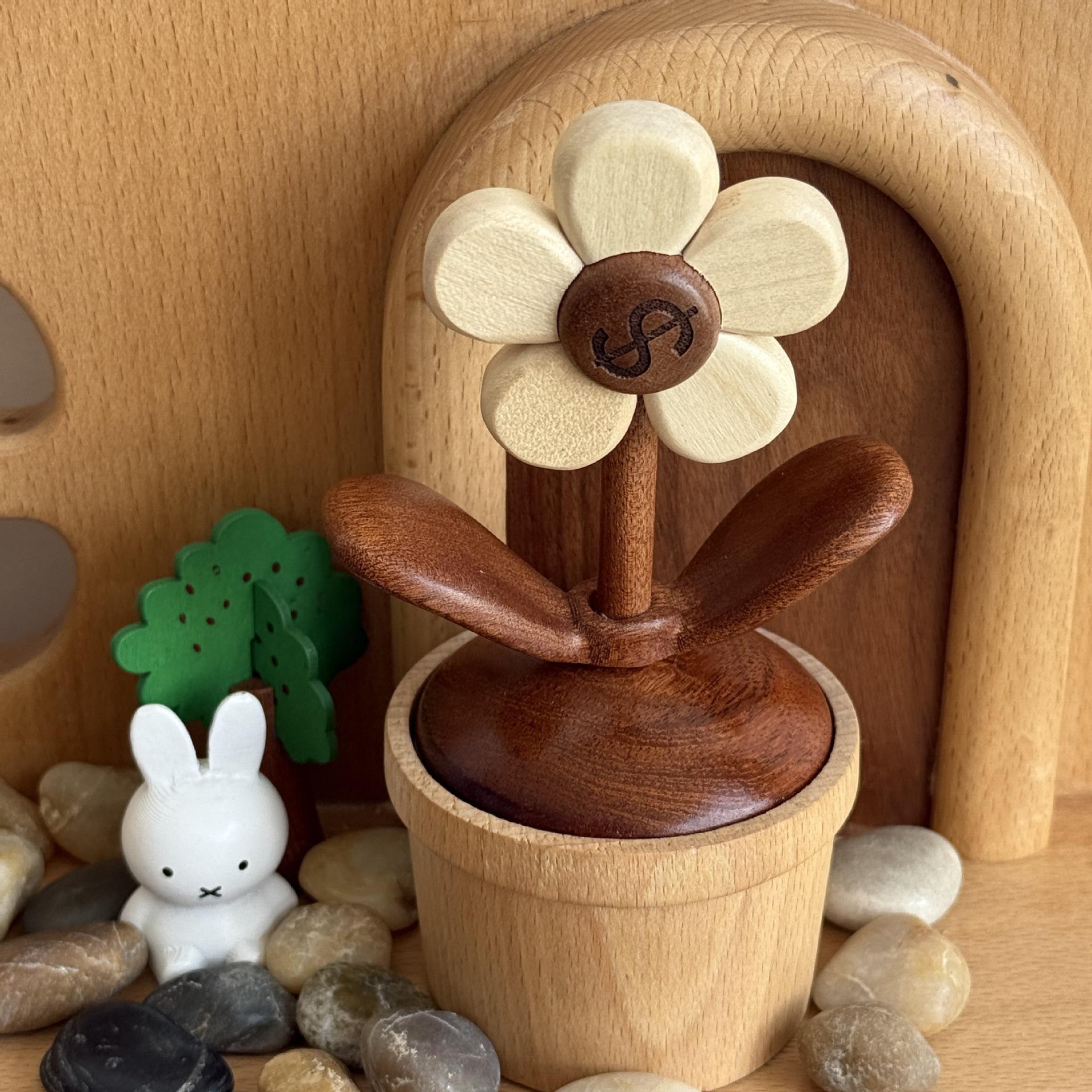 

Flower Car Dashboard Decoration Rotating Flower Car Dashboard Decoration Good Luck Floral Art Ornament Miniatures