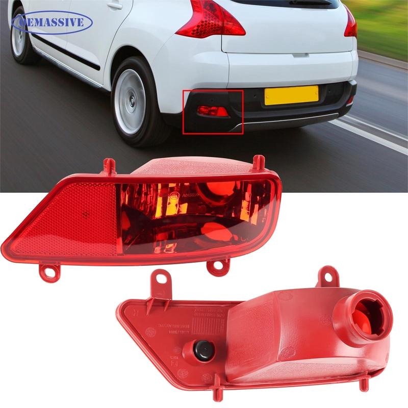 For Peugeot 3008 2009-2016 Car Rear Bumper Fog Light Lamp Assembly Right Left Driver Passenger Side Replacement Accessories
