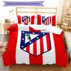 Biancheria da letto con motivo Atletico Madrid, Set piumone Copripiumone Federa Regalo di Compleanno per la Casa (1*copripiumino+2*federe,senza imbottitura)