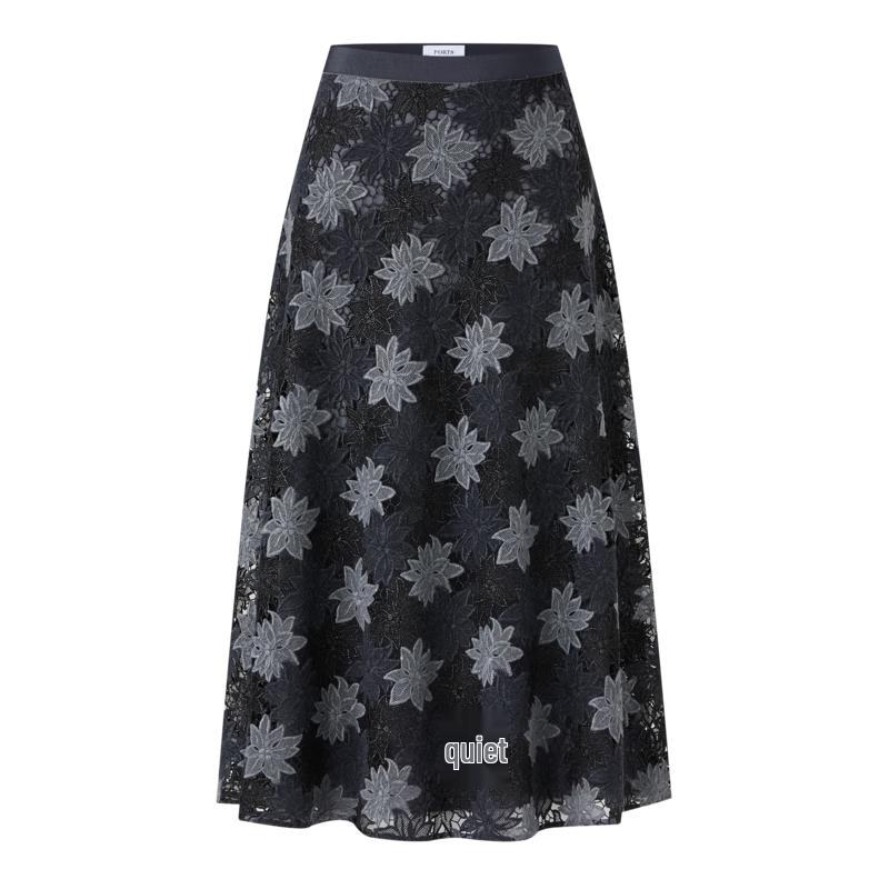 PORTS Women's Blended A-Line Midi Skirt