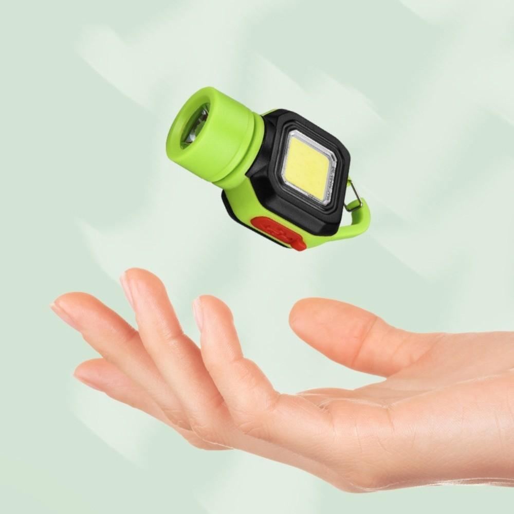 Portable Outdoor Flashlight Keychain Rechargeable LED Mini Light Keychain  Camping