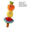 Dog Chew Toy Squeaky Fruit Skewer Puppy Teething Toy Crinkle Interactive Tug-of-War