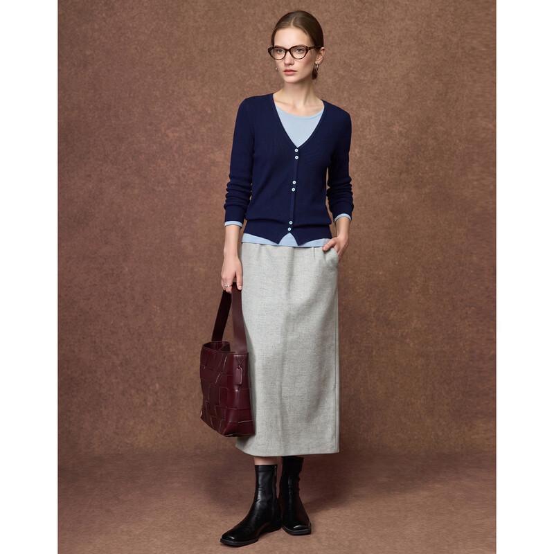 Wudao Women's Cashmere Blend Knit Cardigan