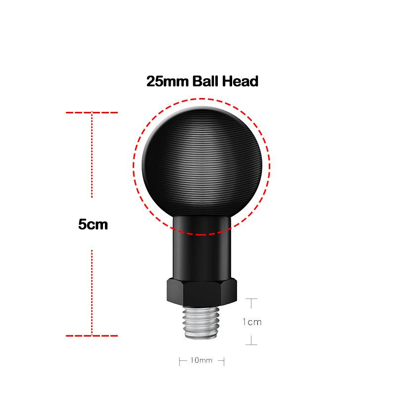 1 inch/ 25mm Ballhead Adapter to M10 M8 M10 Screw Mount for Gopro 10 Insta360 GO 3S Action Camera Phone Stand GPS Holder Bracket