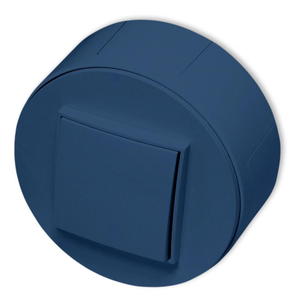 Single round surface-mounted box icon and mini, navy blue, 64PUO-1