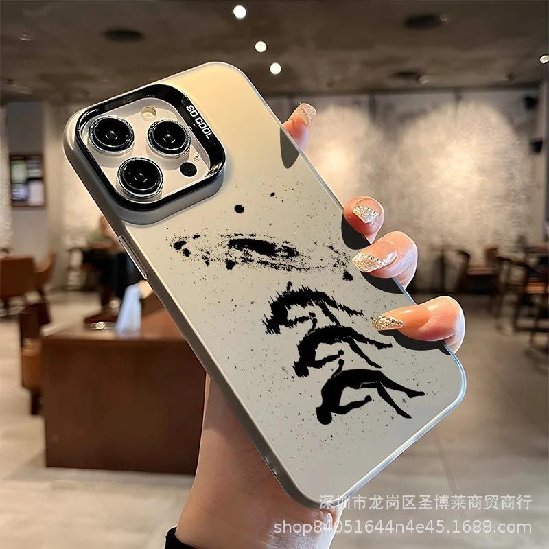 The new foreign trade model is suitable for Apple 15 colored silver iPhone14promax creative 13/11 matte 16 protective case 17.