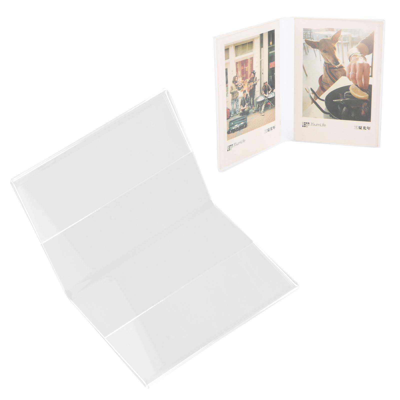 

V-образная прозрачная акриловая фоторамка-держатель для портретной съемки для Instax Mini 3-дюймовой пленки