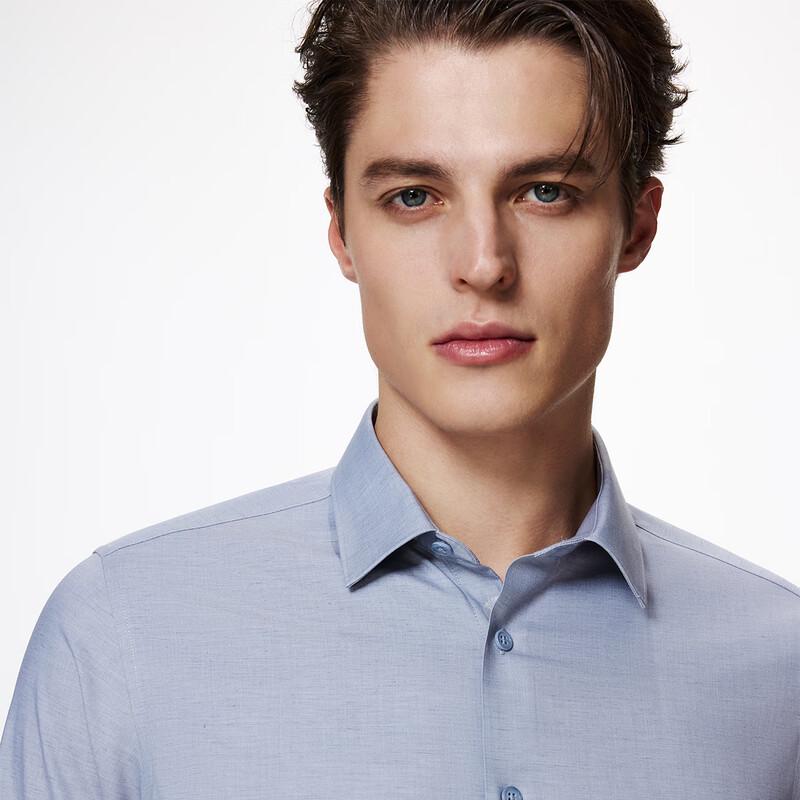 Zhuangji Men's Breathable Linen Blend Long-Sleeve Shirt