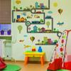 WOHAHA Wall Stickers Large Size Construction City Silhouette Perfect for and Nurseries Waterproof Wall Stickers Stylish Wall Decor 132cm x 128cm - -