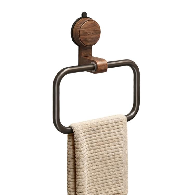 

Contemporary Wood Towel Stand With Nonslip Suction Cup Designs чорний