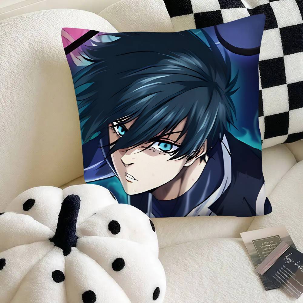 

Rin Itoshi Blue Lock Anime Pillow Case Fashion Square Pillowcase Bedroom Sofa Room Ins Decoration Leisure 16x16Inch