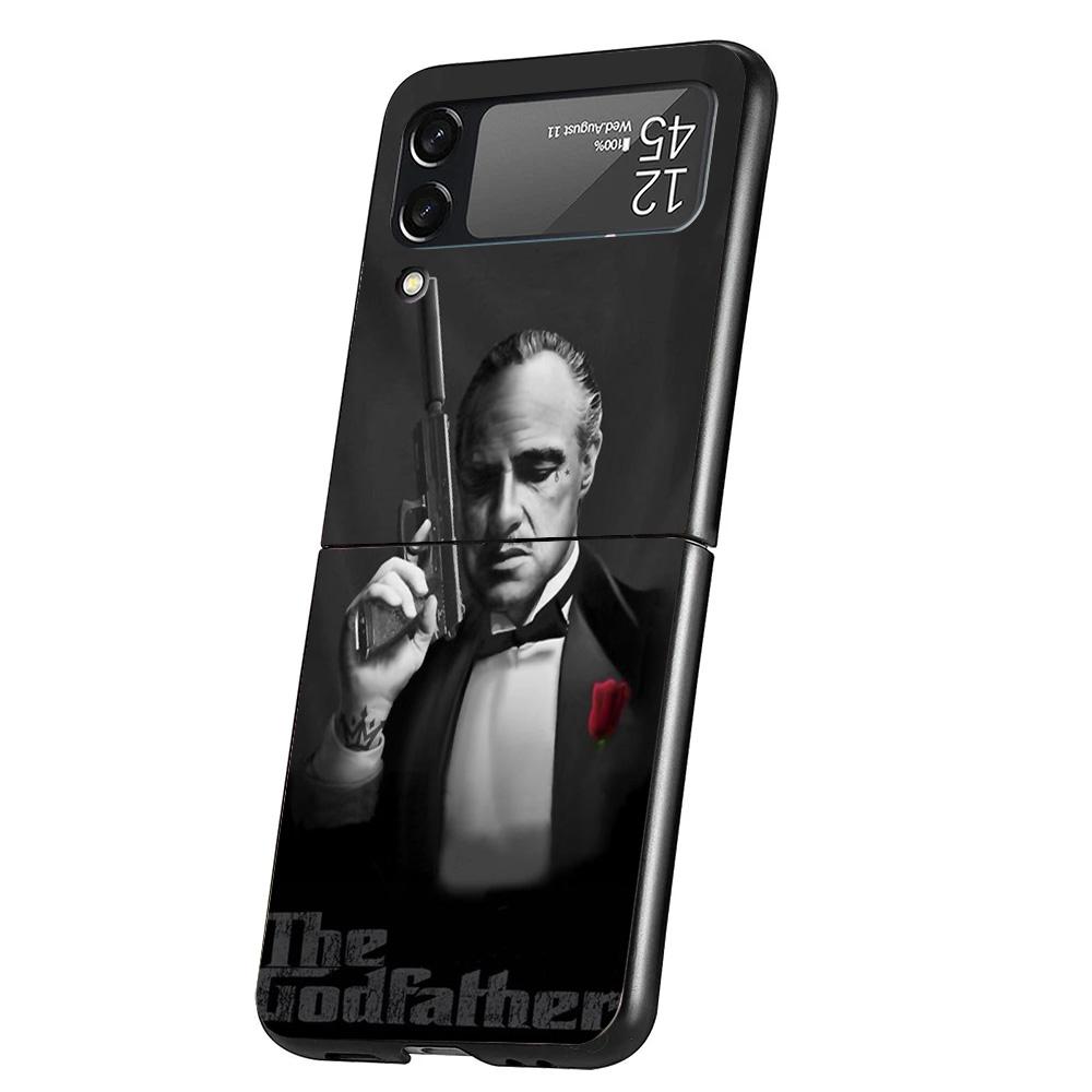 The Godfather TV Case Phone Cover for Samsung Galaxy Z Flip 6 5 4 3 5G ZFlip6 ZFlip5 ZFlip4 ZFlip3 Black Hard Trend Fundas