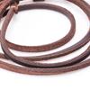 Genuine Leather Dog Leash P-Chain Slip Lead Soft Cowhide Training Leash for Small Medium Dogs 120cm 150cm