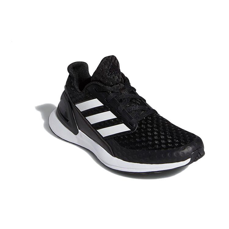 adidas Rapidarun J Comfortable Low Top Kids' Running Shoes Black White Teenagers EF9242