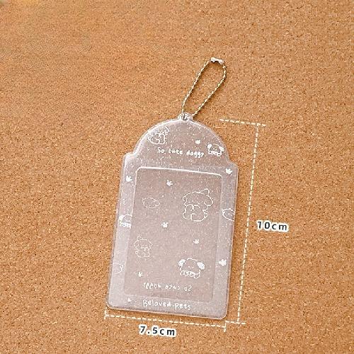 Transparent Glitter Cute Card Cover 3 Inch PVC Student ID Girl Heart Card Cover Small Id Storage Card Cover Bags