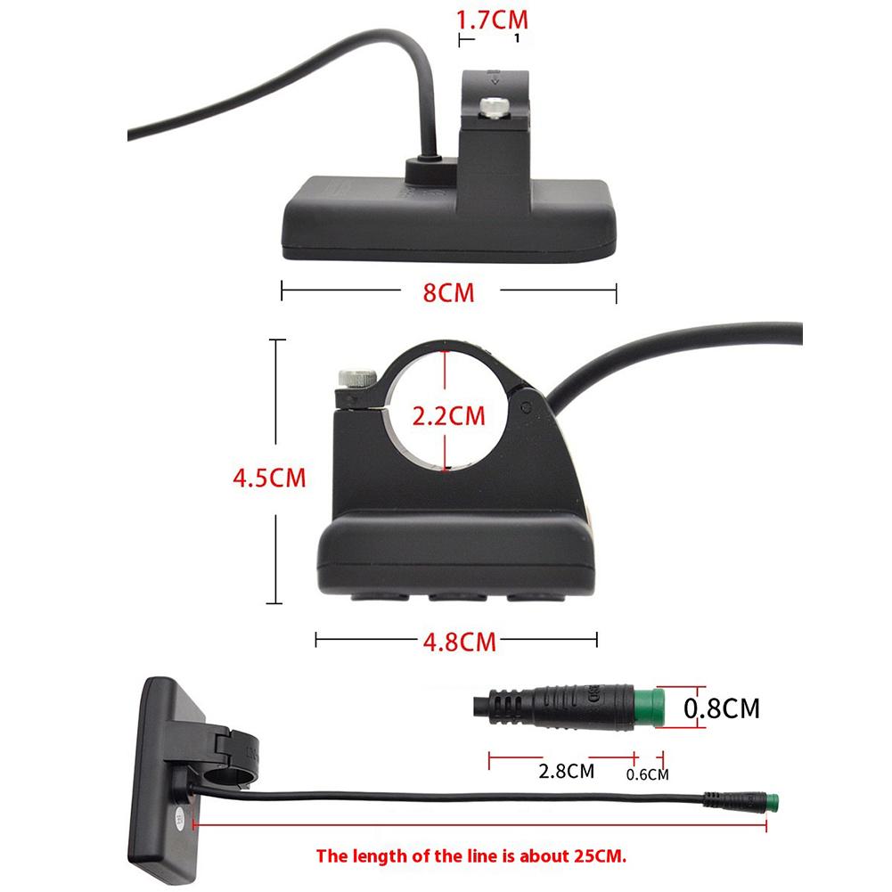 24V/36V/48V Electric Bicycle Meter LCD Display Ebike Control Panel Waterproof Electric Scooter Display Meter for Outdoor Cycling