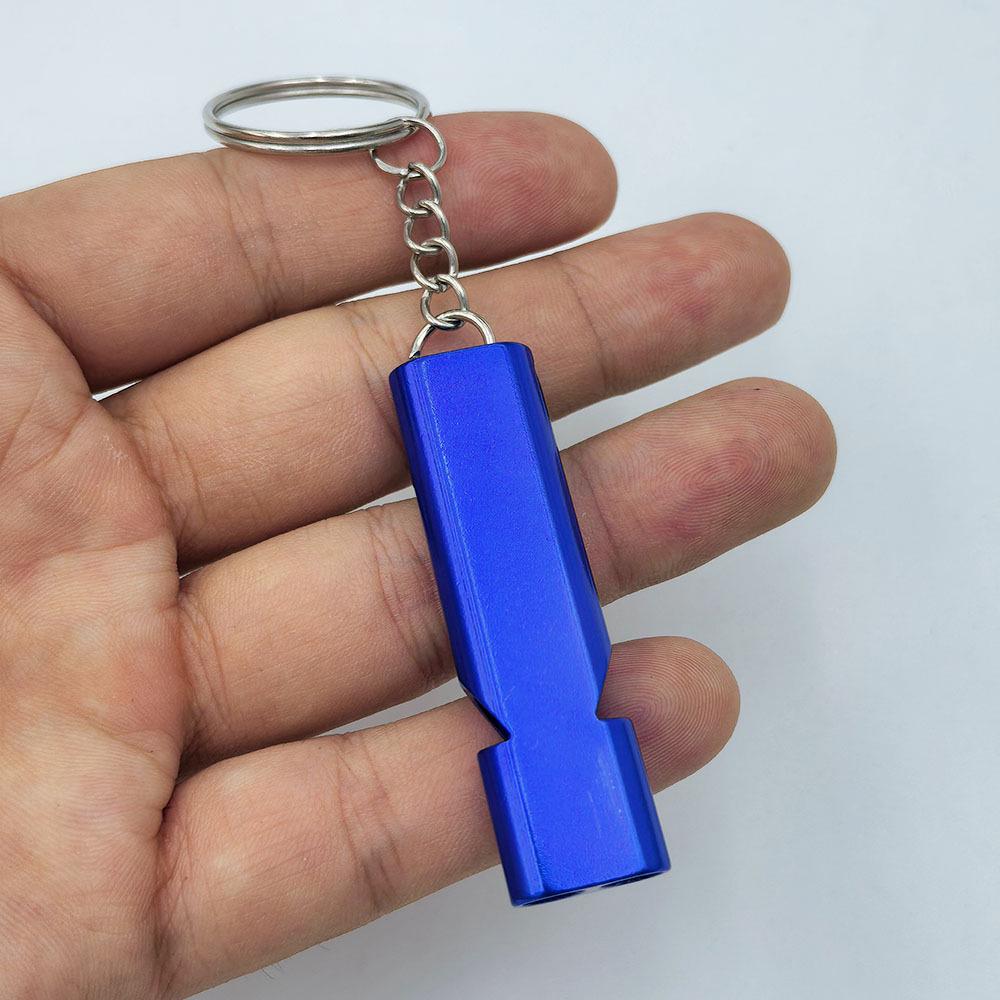 

Dual-Frequency Aluminum Alloy Survival Whistle, Double-Tube EDC Outdoor Whistle, 6 Color Options темно-синий