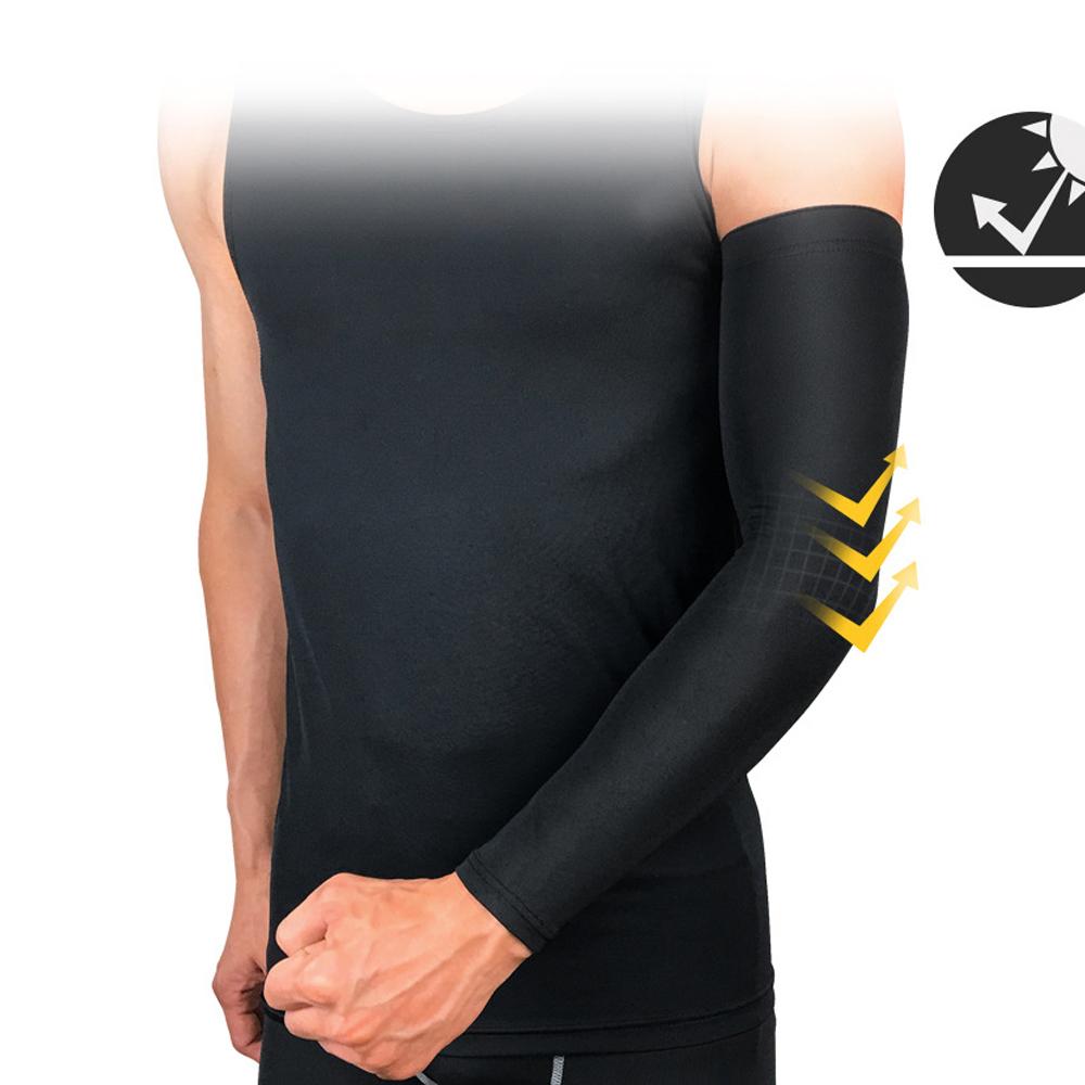 Manchettes De Bras UV Pour Femme (2 Paires) - Noir Et Gris, Protection Solaire, Pour Sport, Vélo, Randonnée