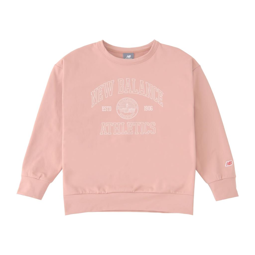 Moisture Graphic Sweat Crew ABT45504 LSW [New Balance] Kids' Wicking, Quick-Drying (ABT45504) Kids' Dry, Quick-Drying (Light Sparrow)