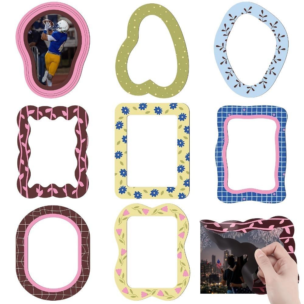 8PCS Removable Cabinet Picture Frame Vintage Picture Display Frame School Lockers