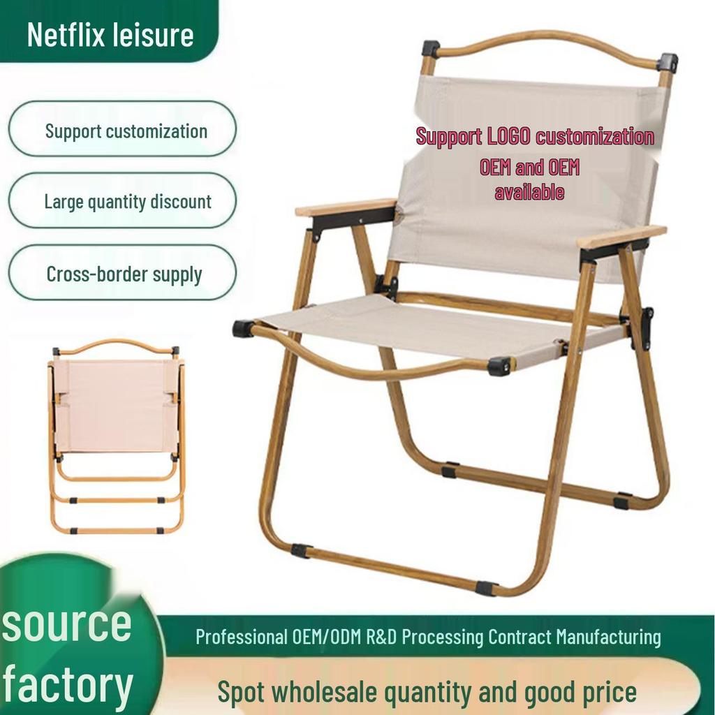 Custom Logo Portable Kermit Camping Chair - Folding Outdoor Chair for Fishing, Picnic, and Beach