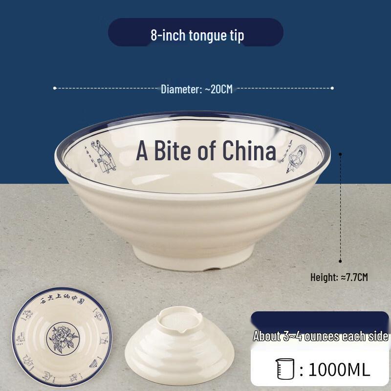 8-inch Melamine Noodle Bowl 8 Inches