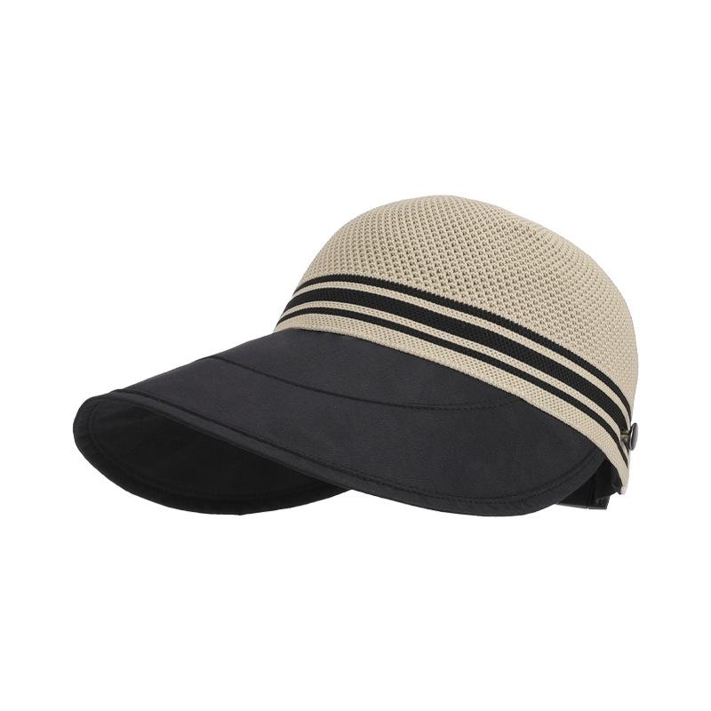 New summer hollow breathable hat women's large brim face covering sunscreen hat outdoor travel fashion versatile sun hat
