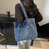 Retro Denim Bag for Women, 2026 New Large-capacity Campus-style Single-shoulder Bags Casual Hand-held Tote Bag