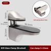 1pcs Adjustable Wood/Glass Shelf Support Clips Zinc Alloy Shelves Brackets With Anti-Slip Pads, Partition Clamps For Bathroom
