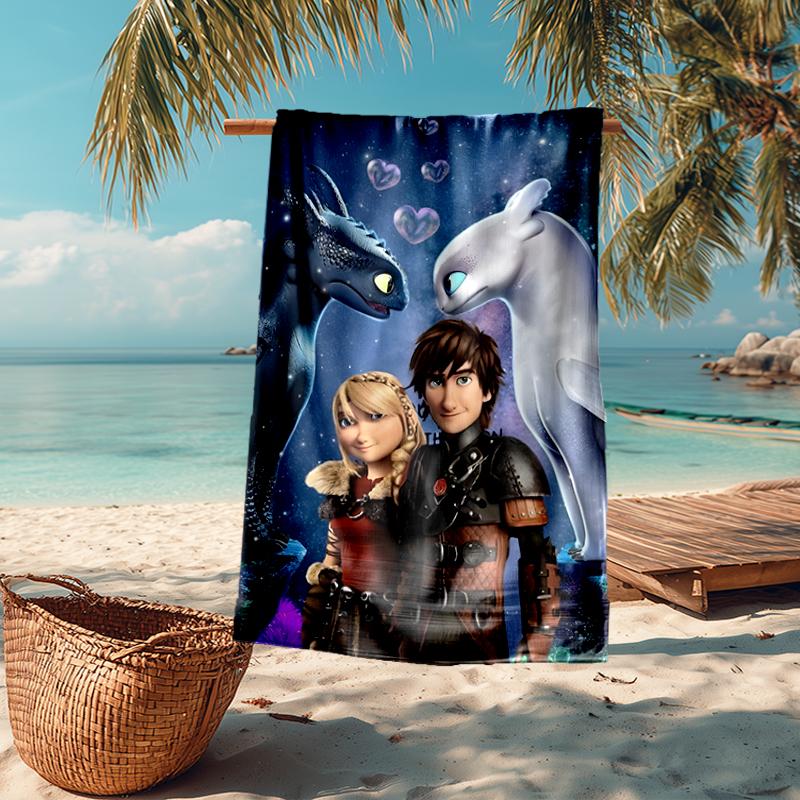 Toothless Fashion Beach Towel: Ideal for Summer Adventures Soft, absorbent and quick drying suitable for swimming and bathing
