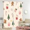 2pcs,Curtains Christmas Cute Decorations (3) Print Popular Curtains 100% Polyester Curtains Festive Perfect for Bedroom,