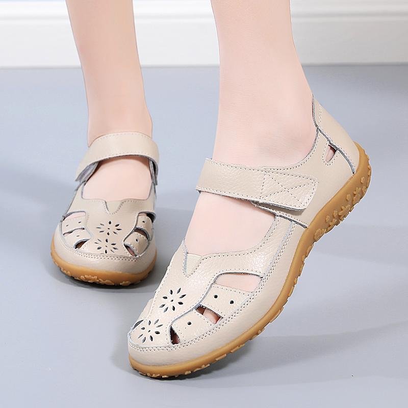 2025 Summer Flat Women's Shoes PU Leather Beach Sandals Outdoor Casual Slippers Women Sandals New Loafer Zapatillas Para Hombre
