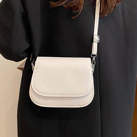 Women PU Leather Shoulder Bag Stylish Satchel Bag with Detachable & Adjustable Shoulder Strap Stylish Crossbody Saddle Bag for Commuting Dating Party