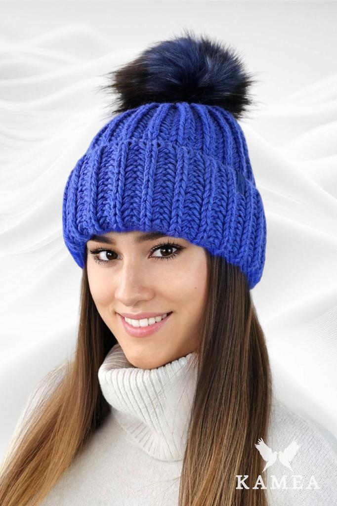 Nerea Winter Hat Thick Weave Color Blue
